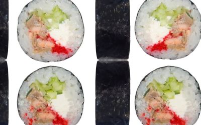 Футомаки с жареным лососем