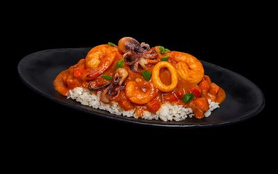 Карэ Райсу с морепродуктами