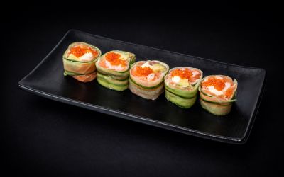 Ролл без риса с лососем