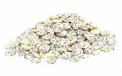 כפתורי שוקולד לבן חלבי 100 גרם