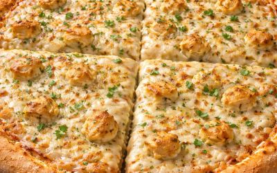 פיצה משפחתית שום מוקרמת