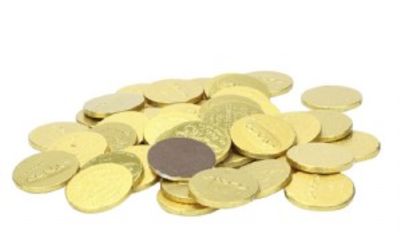 מטבעות שוקולד זהב 100 גרם