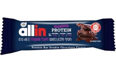 אול אין חטיף חלבון בטעם דאבל שוקולד