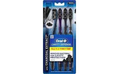 אורל בי מברשות שיניים אריזה של 4 