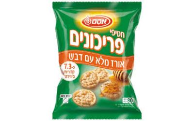 פרכיות אורז מלא עם דבש