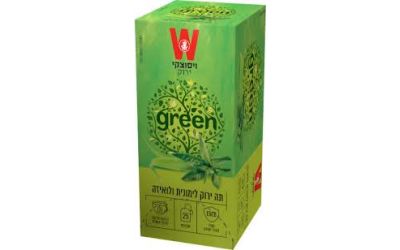 ויסוצקי תה ירוק לימונית ולואיזה 25 תיונים