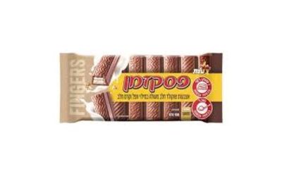 טבלת פסק זמן שוקולד חלב במילוי וופל וקרם חלב