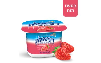 דניאלה מעדן גבינה ויוגורט מוקצף בטעם תות