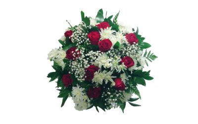 זר ורדים וחרציות