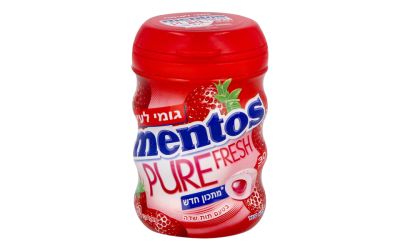 מסטיק גומי לעיסה ללא סוכר בטעם תות