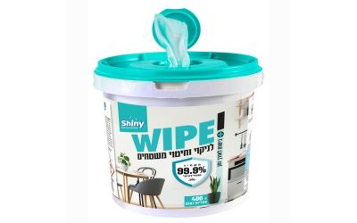 דלי מגבונים ניקוי וחיטוי 400יח` שייני