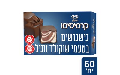 נישנושים גלידה שוקו וניל בציפוי שוקולד פרווה 60 יחידות