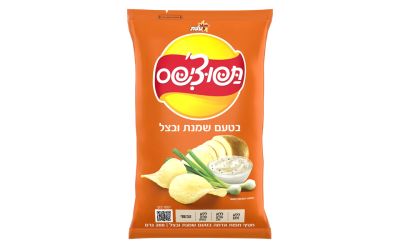 חטיף תפוצ'יפס בטעם שמנת בצל