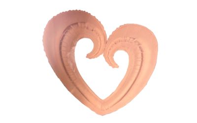 בלון לב חלול רוז גולד