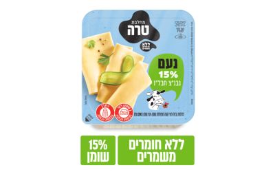 נעם פרוסות גבינה חצי קשה 15%