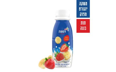 יוגורט לשתיה בטעם תות בננה 1.5%