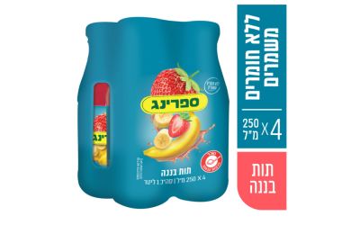 משקה קל תות בננה