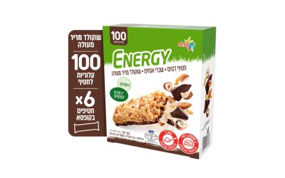 חטיף דגנים שברי אגוזים ושוקולד מריר מעולה