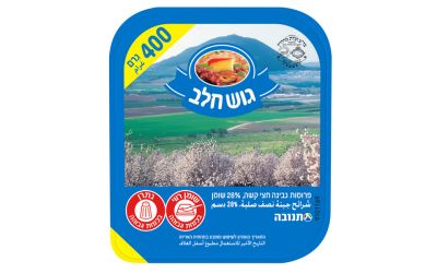 גוש חלב פרוסות גבינה חצי קשה 28%