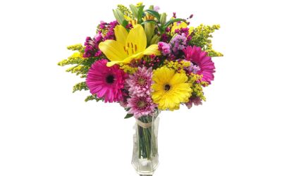 זר ורוד צהוב