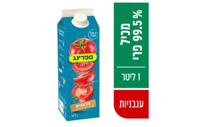 מיץ עגבניות עשוי מרכז בתוספת מלח