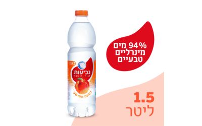 משקה על בסיס מים מינרליים טבעיים בטעם אפרסק