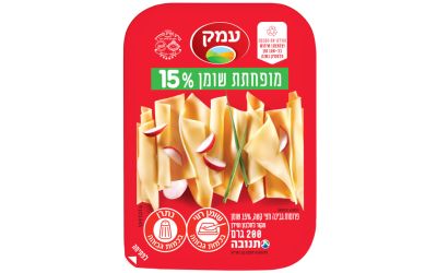 עמק פרוסות גבינה חצי קשה מופחתת שומן 15%