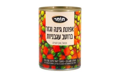 אפונת גינה וגזר ברוטב עגבניות