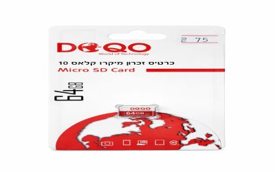 כרטיס זיכרון Micro SD בנפח 64GB – DOQOעץ