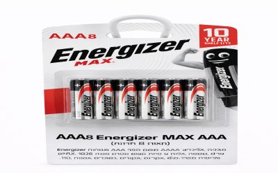 סוללות Energizer MAX AAA (מארז 8 יחידות)