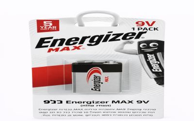 סוללת Energizer MAX 9V (יחידה אחת