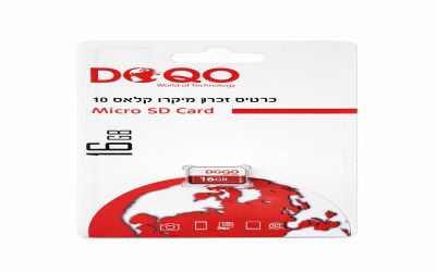 כרטיס זיכרון Micro SD בנפח 16GB – DOQO