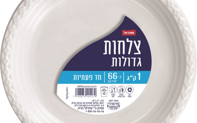 חבילת צלחות גדולות חד פעמי