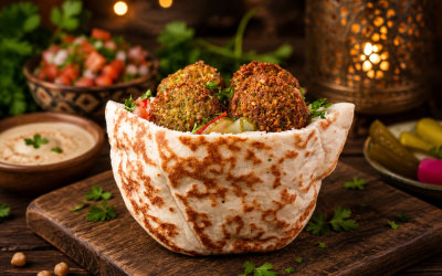 חצי פיתה פלאפל