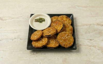 חציל מצופה בפירורי לחם