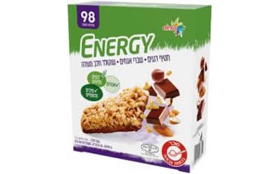 ENERGY חטיף דגנים עם שברי אגוזים ושוקולד 6 יח'