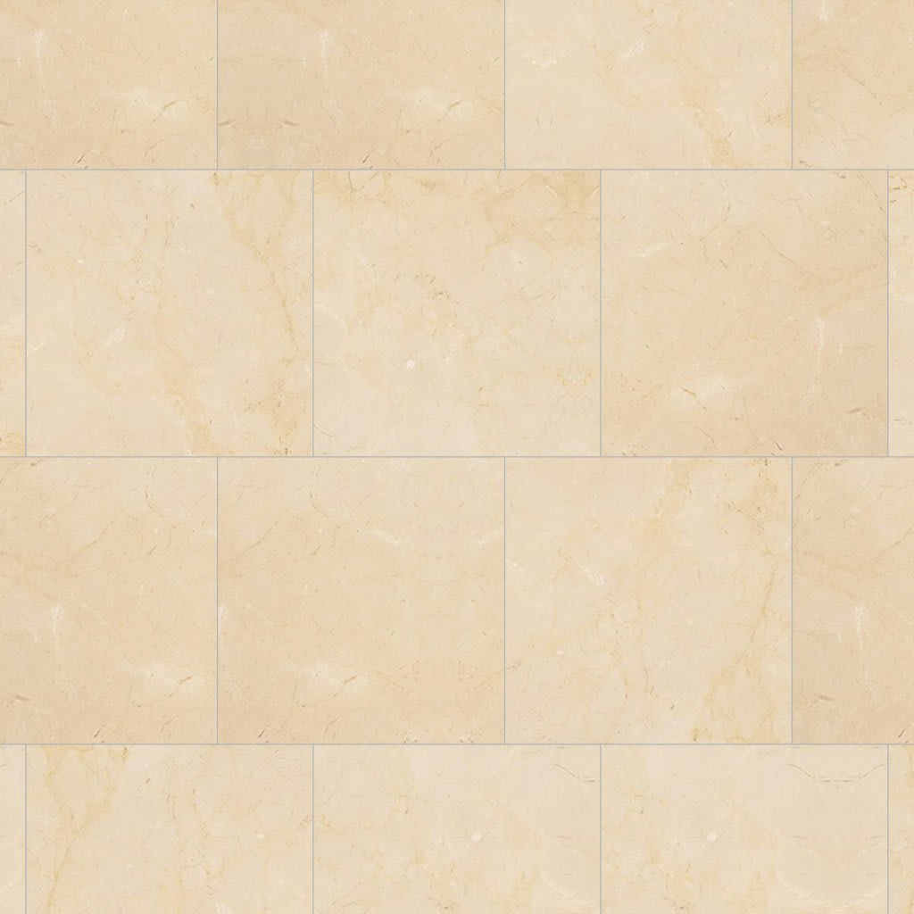 Marble - Crema Marfil El, Square, 18X18, Polished (M721) carpet by American Olean