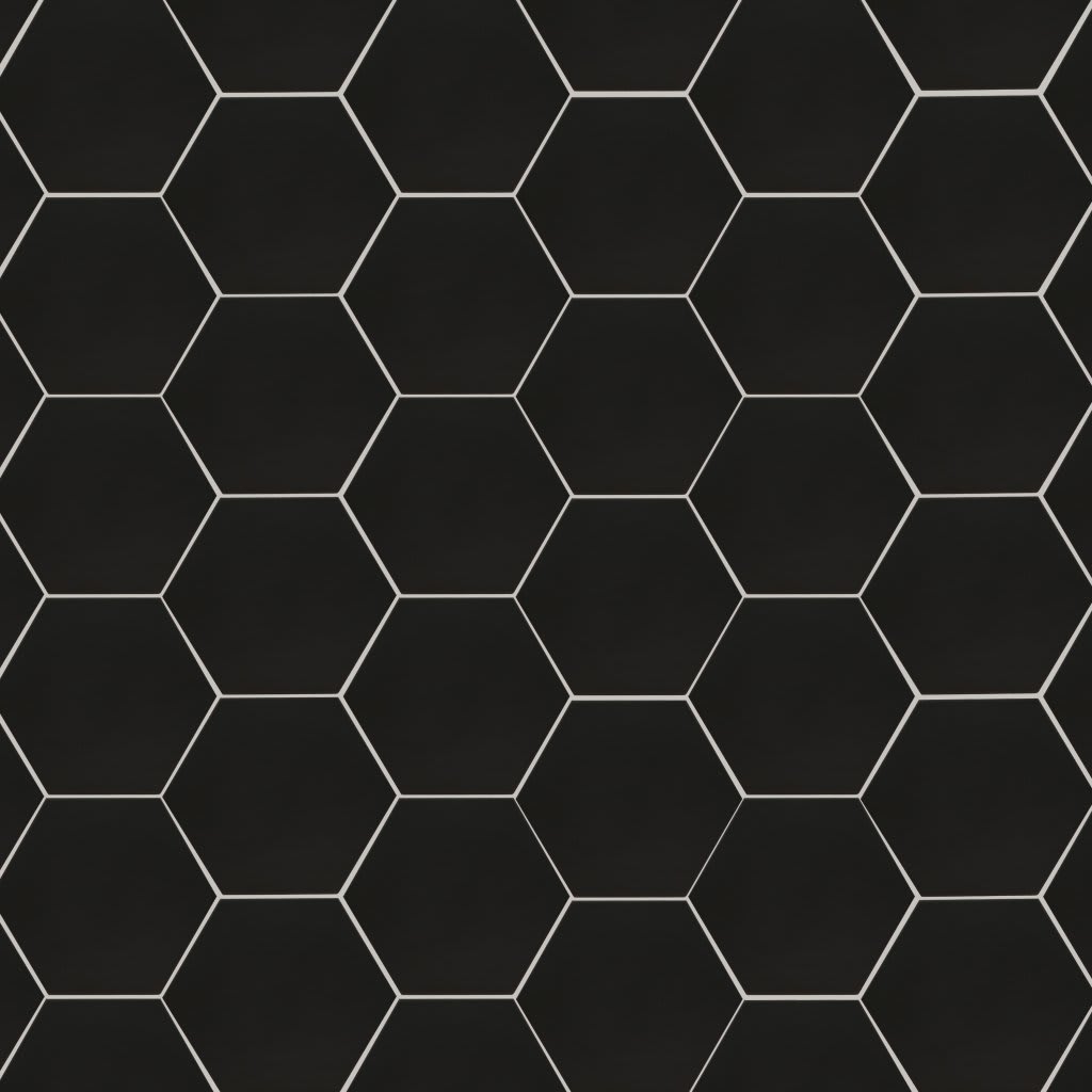 Hexley Graphite Hexagon Tile - Slab carpet by MSI
