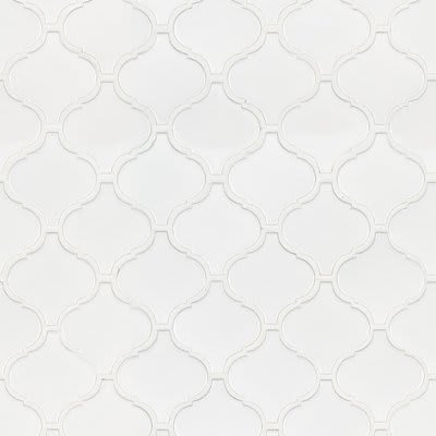 White Glossy Arabesque Tile carpet by MSI