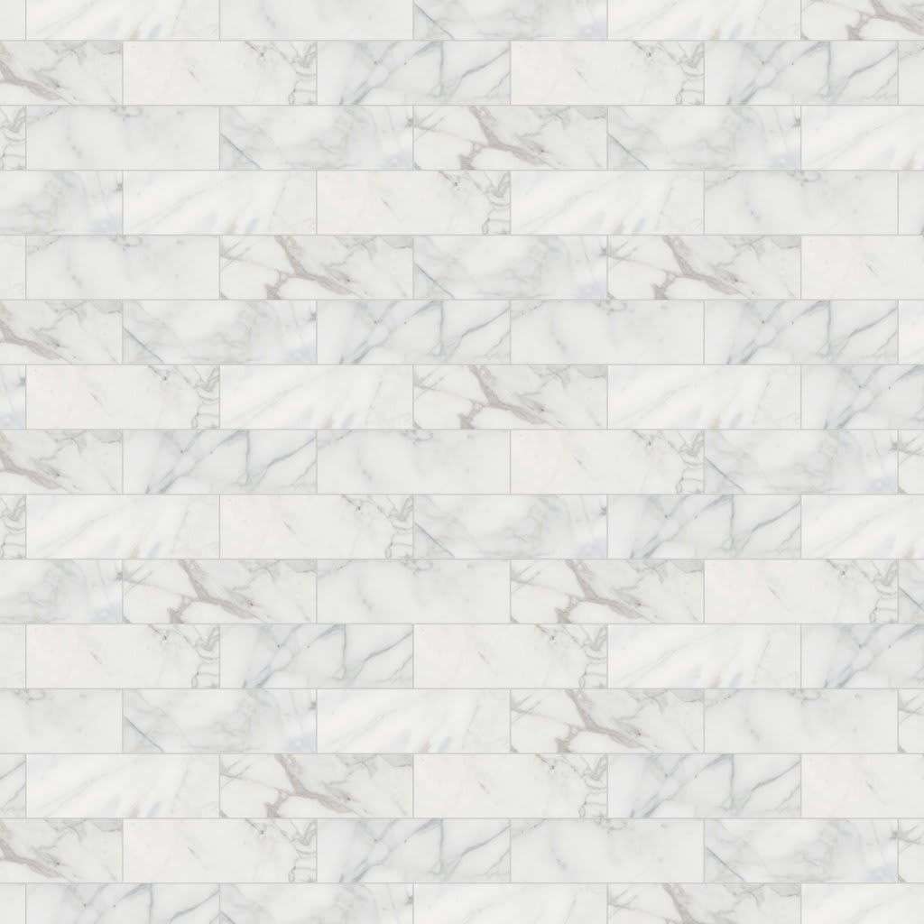 Calacatta Marble Subway Tile 4X12 carpet by MSI