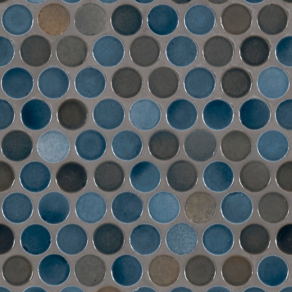 Penny Round Azul Glossy carpet by MSI