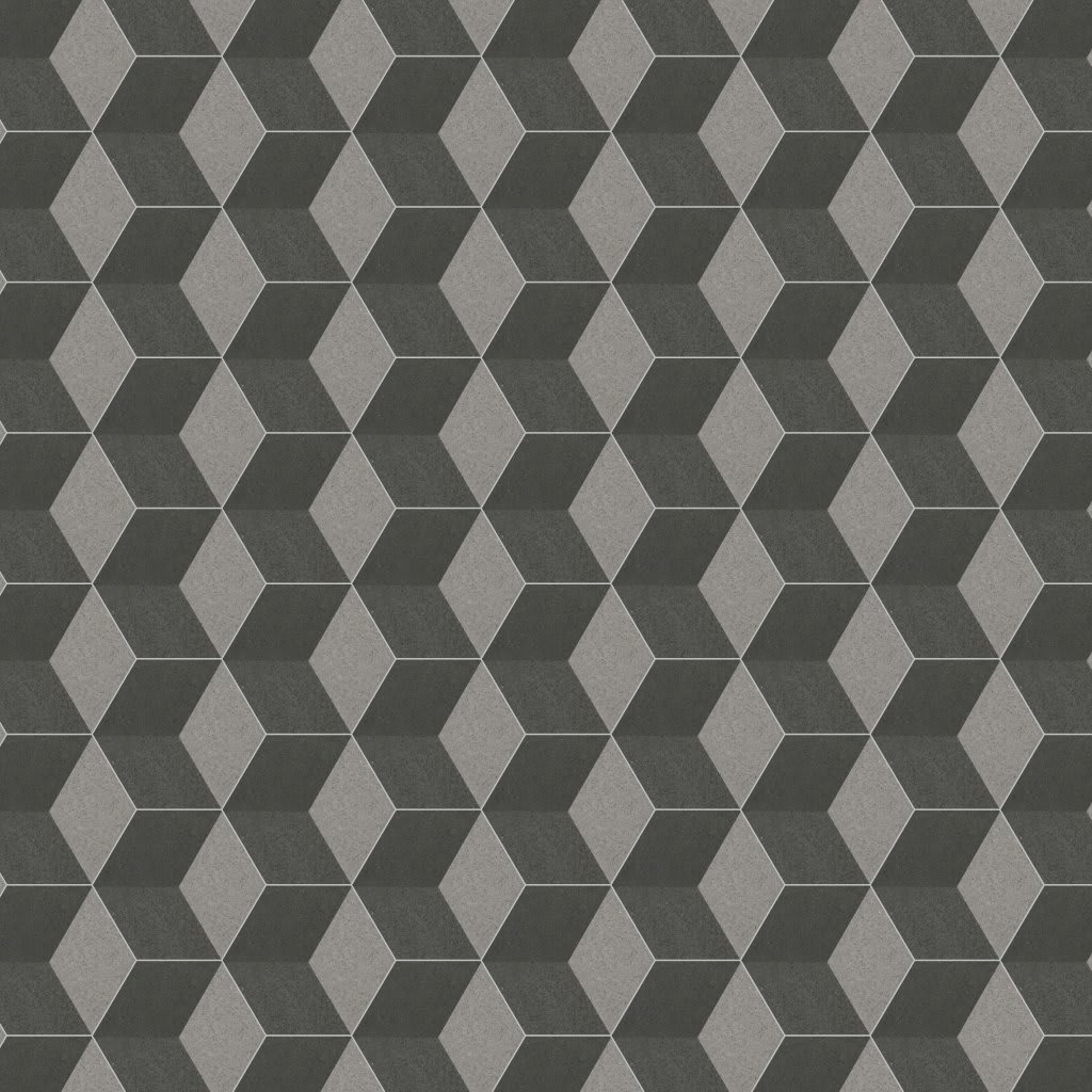 Crafter - Carbon Bloc Hex, Hexagon, 8, Matte (CF21) carpet by American Olean
