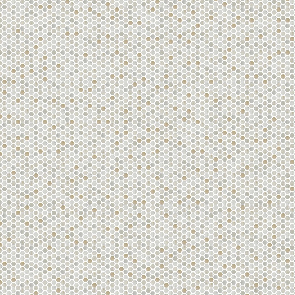 Calacatta Gold 1” Hexagon Mosaic Tile carpet by MSI