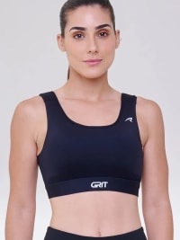 Top Grit Bossa Reto c/ Bolso Ajustável Preto e Branco 2