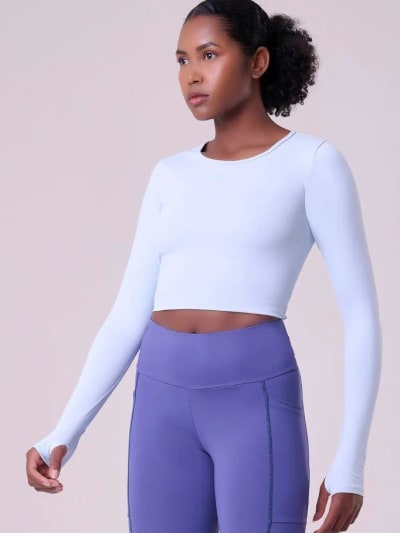 Camiseta Manga Longa Signature Cropped Samba