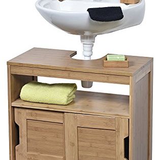 Bamboo Bathroom Vanities Evideco 9900195 Non Pedestal Bath Under