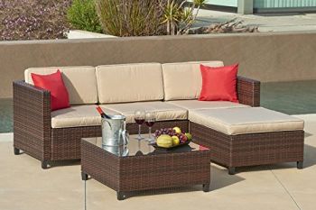 Suncrown Outdoor Furniture Sectional Sofa (5-Piece Set ...