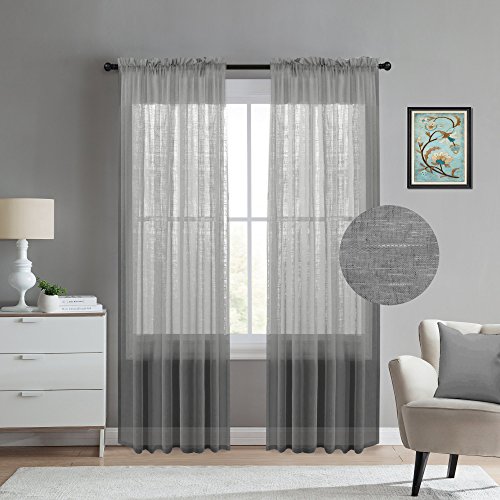 Sheer-Curtains-for-Living-Room Window Treatment: Great Designer Curtain - Blinds and Shade