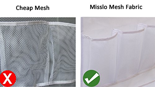 Mesh-Shower-Organizer - A Misslo Mesh Shower Caddy is a good solution to anyone who likes a bathroom to look less cluttered, 8 Pockets Keep this Shower Hanger (photo) organized