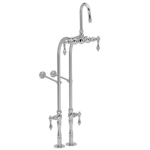 300 Series Floor Mount Clawfoot Tub Faucet Finish Chrome Top